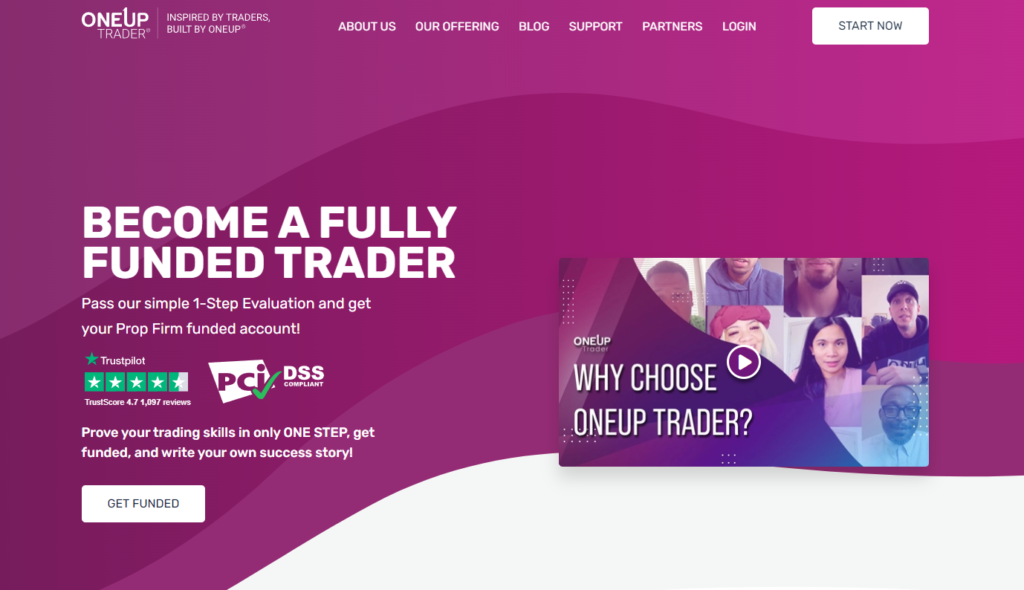 One Up Trader - من شركات التمويل للتداول